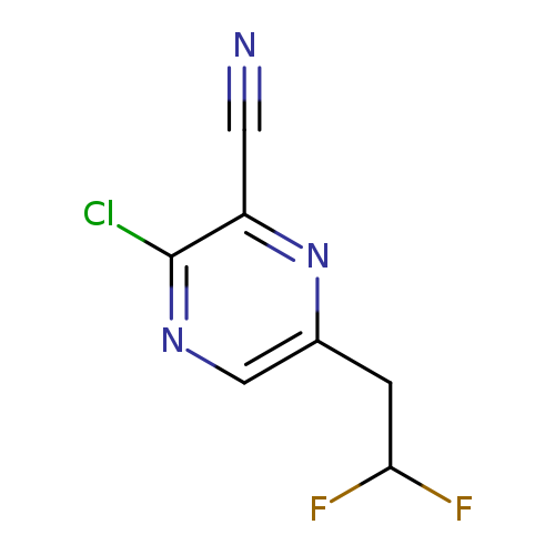 FC(Cc1cnc(c(n1)C#N)Cl)F