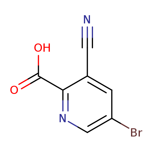 OC(=O)c1ncc(cc1C#N)Br