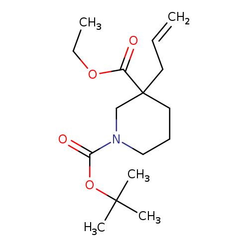 CCOC(=O)C1(CCCN(C1)C(=O)OC(C)(C)C)CC=C
