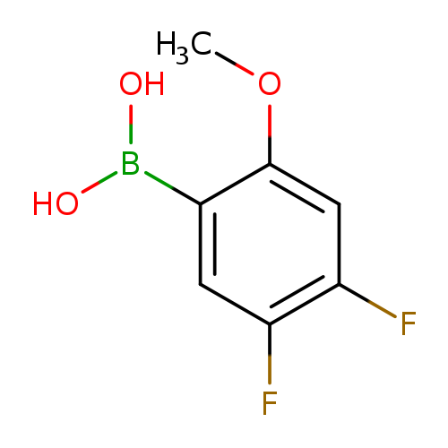 COc1cc(F)c(cc1B(O)O)F