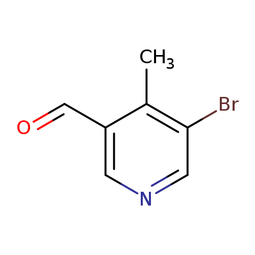O=Cc1cncc(c1C)Br