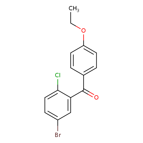 CCOc1ccc(cc1)C(=O)c1cc(Br)ccc1Cl