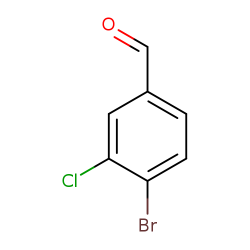 O=Cc1ccc(c(c1)Cl)Br