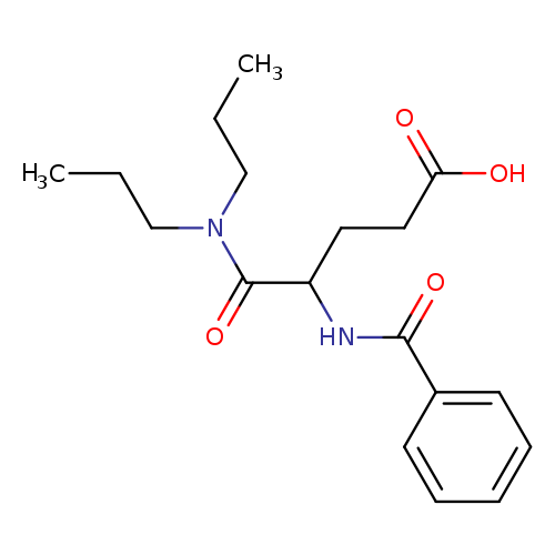 CCCN(C(=O)C(NC(=O)c1ccccc1)CCC(=O)O)CCC