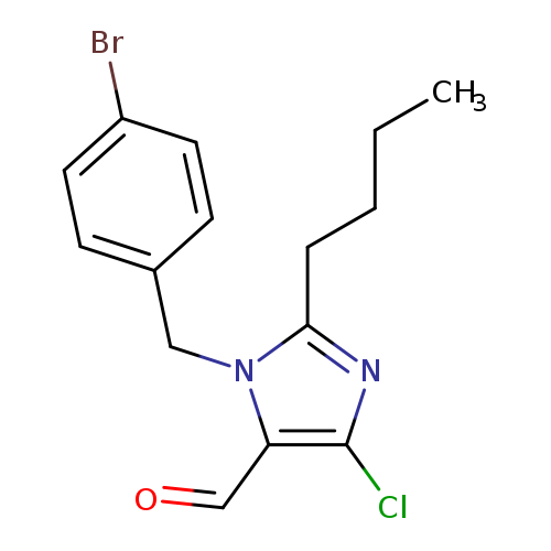CCCCc1nc(c(n1Cc1ccc(cc1)Br)C=O)Cl