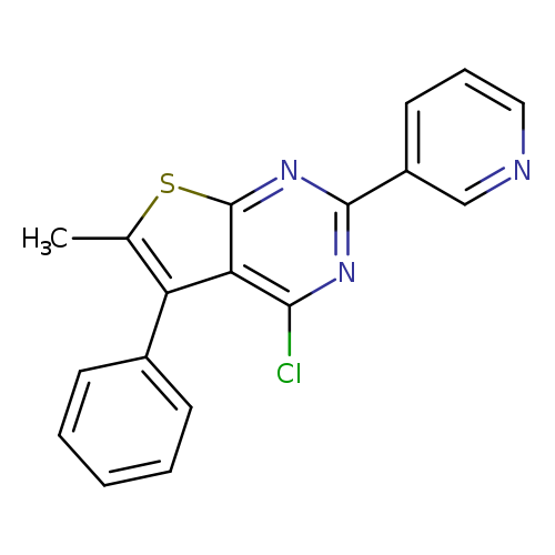 Cc1sc2c(c1c1ccccc1)c(Cl)nc(n2)c1cccnc1