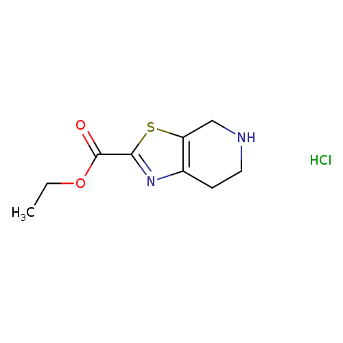 CCOC(=O)c1nc2c(s1)CNCC2.Cl