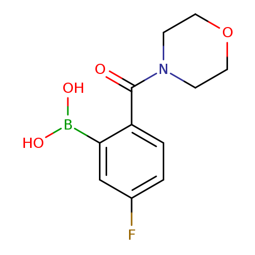 Fc1ccc(c(c1)B(O)O)C(=O)N1CCOCC1