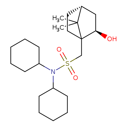 O[C@@H]1C[C@@H]2C(C1(CC2)CS(=O)(=O)N(C1CCCCC1)C1CCCCC1)(C)C