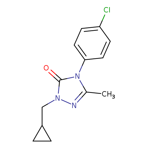 Clc1ccc(cc1)n1c(C)nn(c1=O)CC1CC1