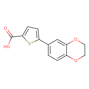 OC(=O)c1ccc(s1)c1ccc2c(c1)OCCO2