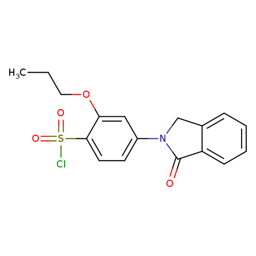 CCCOc1cc(ccc1S(=O)(=O)Cl)N1Cc2c(C1=O)cccc2