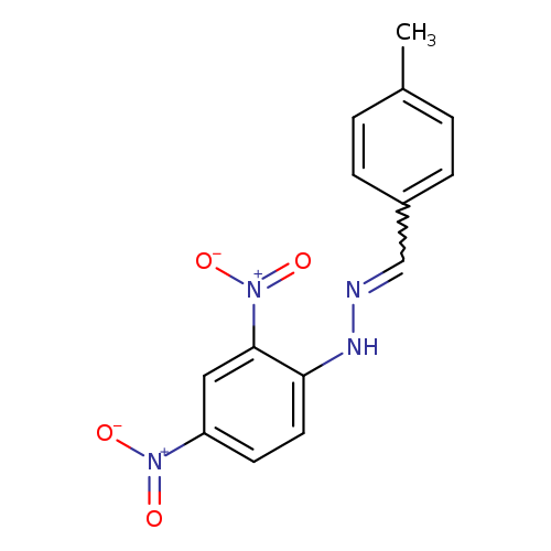 Cc1ccc(cc1)C=NNc1ccc(cc1[N+](=O)[O-])[N+](=O)[O-]