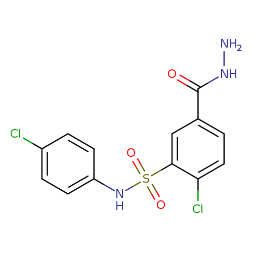 NNC(=O)c1ccc(c(c1)S(=O)(=O)Nc1ccc(cc1)Cl)Cl