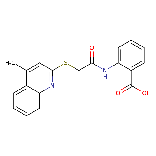 O=C(Nc1ccccc1C(=O)O)CSc1cc(C)c2c(n1)cccc2