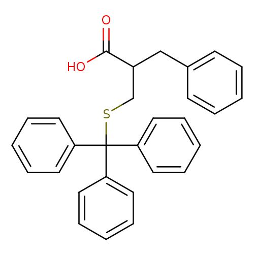 OC(=O)C(Cc1ccccc1)CSC(c1ccccc1)(c1ccccc1)c1ccccc1