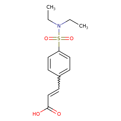 CCN(S(=O)(=O)c1ccc(cc1)C=CC(=O)O)CC