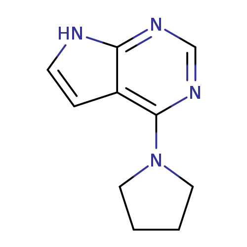 C1CCN(C1)c1ncnc2c1cc[nH]2
