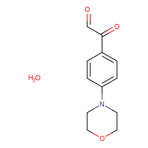 O=CC(=O)c1ccc(cc1)N1CCOCC1.O