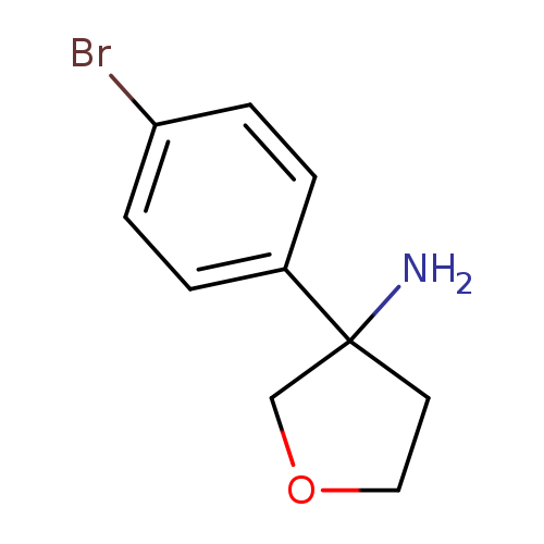 Brc1ccc(cc1)C1(N)COCC1