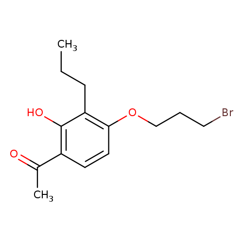 CCCc1c(OCCCBr)ccc(c1O)C(=O)C