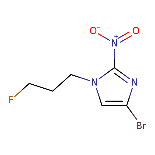 [O-][N+](=O)c1nc(cn1CCCF)Br
