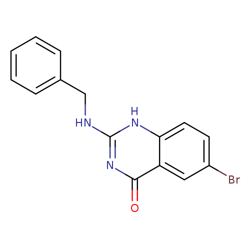 Brc1ccc2c(c1)c(=O)nc([nH]2)NCc1ccccc1