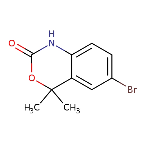 O=C1Nc2ccc(cc2C(O1)(C)C)Br