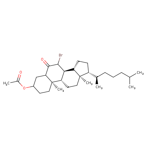 CC(CCC[C@H]([C@H]1CC[C@@H]2[C@]1(C)CC[C@H]1[C@H]2C(Br)C(=O)C2[C@]1(C)CCC(C2)OC(=O)C)C)C