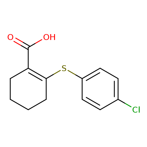 Clc1ccc(cc1)SC1=C(CCCC1)C(=O)O