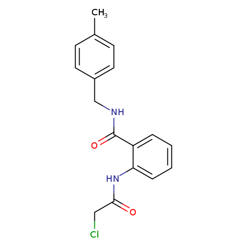 ClCC(=O)Nc1ccccc1C(=O)NCc1ccc(cc1)C