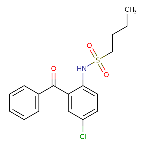 CCCCS(=O)(=O)Nc1ccc(cc1C(=O)c1ccccc1)Cl