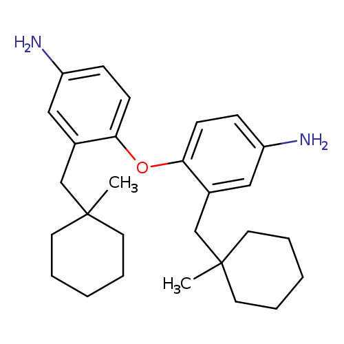 Nc1ccc(c(c1)CC1(C)CCCCC1)Oc1ccc(cc1CC1(C)CCCCC1)N