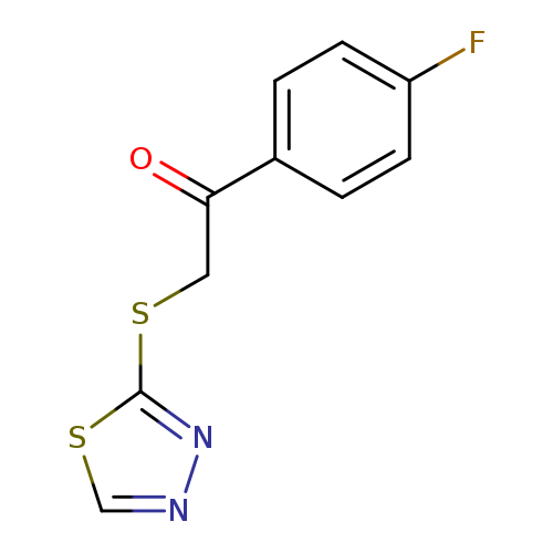 O=C(c1ccc(cc1)F)CSc1scnn1