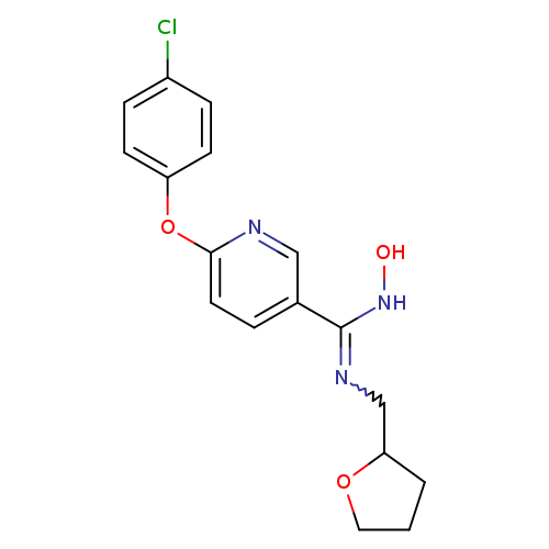ONC(=NCC1CCCO1)c1ccc(nc1)Oc1ccc(cc1)Cl