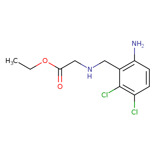 CCOC(=O)CNCc1c(N)ccc(c1Cl)Cl
