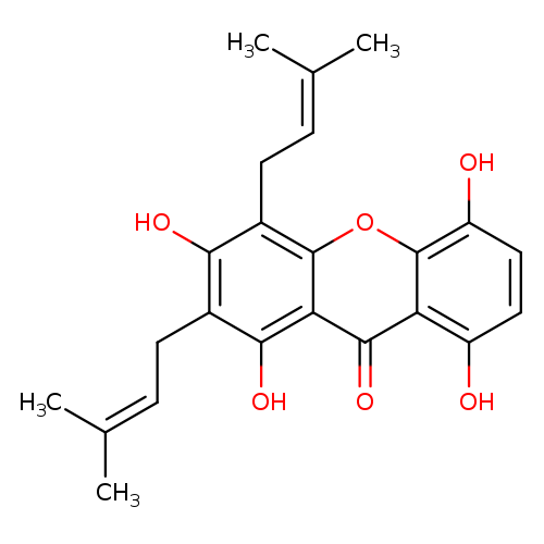 CC(=CCc1c(O)c(CC=C(C)C)c(c2c1oc1c(O)ccc(c1c2=O)O)O)C