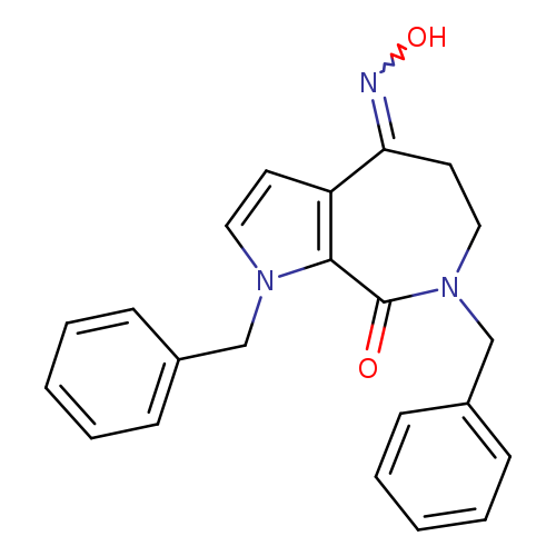 ON=C1CCN(C(=O)c2c1ccn2Cc1ccccc1)Cc1ccccc1