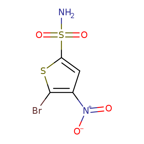 [O-][N+](=O)c1cc(sc1Br)S(=O)(=O)N