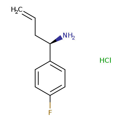 C=CC[C@H](c1ccc(cc1)F)N.Cl