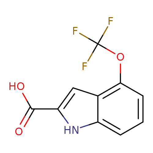 OC(=O)c1[nH]c2c(c1)c(ccc2)OC(F)(F)F