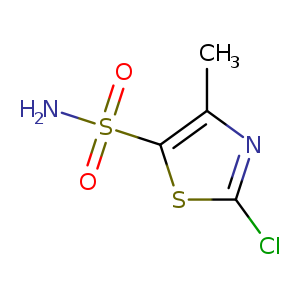 Clc1nc(c(s1)S(=O)(=O)N)C