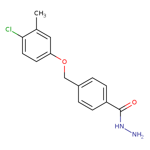 NNC(=O)c1ccc(cc1)COc1ccc(c(c1)C)Cl