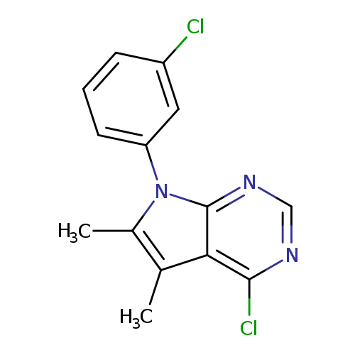 Clc1cccc(c1)n1c(C)c(c2c1ncnc2Cl)C