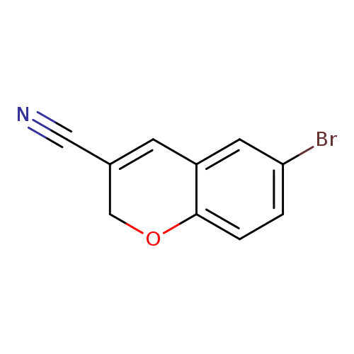 Brc1cc2C=C(COc2cc1)C#N