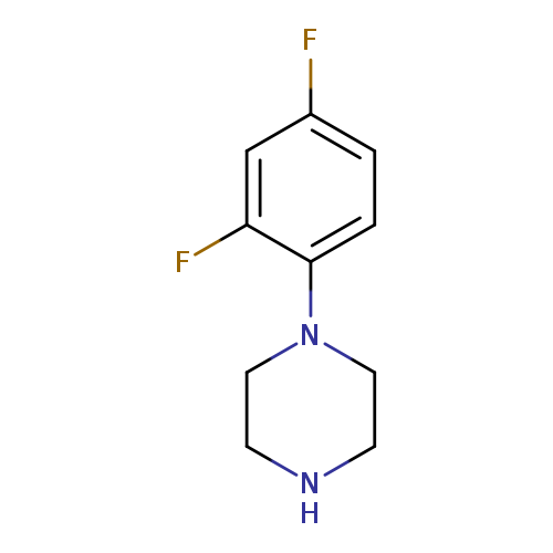 Fc1ccc(c(c1)F)N1CCNCC1