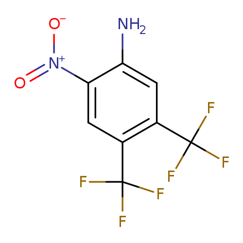 [O-][N+](=O)c1cc(c(cc1N)C(F)(F)F)C(F)(F)F