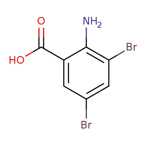 Brc1cc(Br)c(c(c1)C(=O)O)N