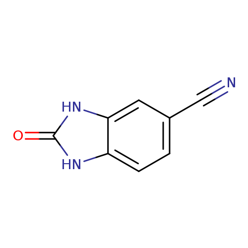 N#Cc1ccc2c(c1)[nH]c(=O)[nH]2