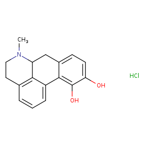 CN1CCc2c3C1Cc1ccc(c(c1c3ccc2)O)O.Cl